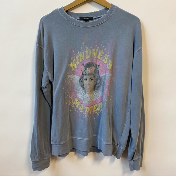 Forever 21 Kindness Graphic French Terry Sweatshirt Women's Size Medium - Picture 2 of 6